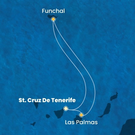 Harta croaziera Croazieră în Insulele Canare