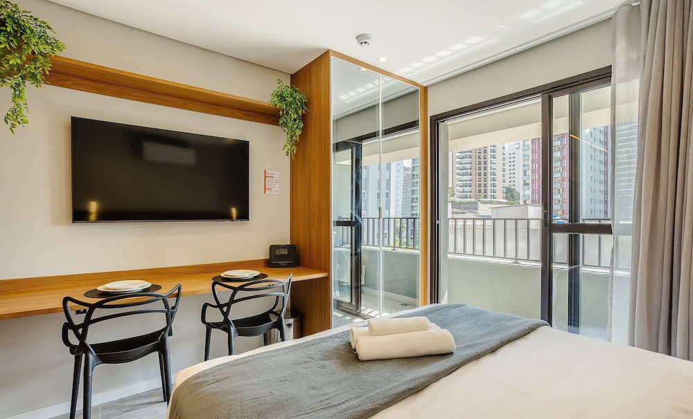 Hotel Studio With Balcony Near Allianz Parque Cep0128