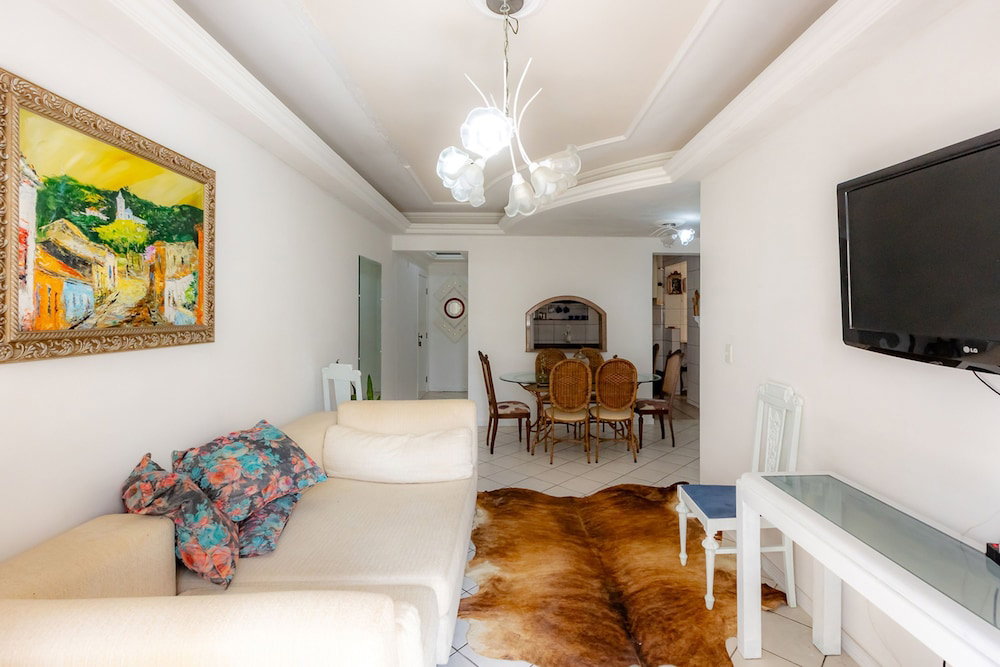 Hotel Apartamento Com Varanda Churrasqueira E Vista Mar