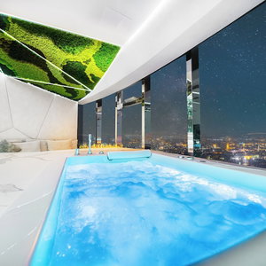 Hotel Apartments In Sky Tower With Bathtub Near The Window cazare Krzyki